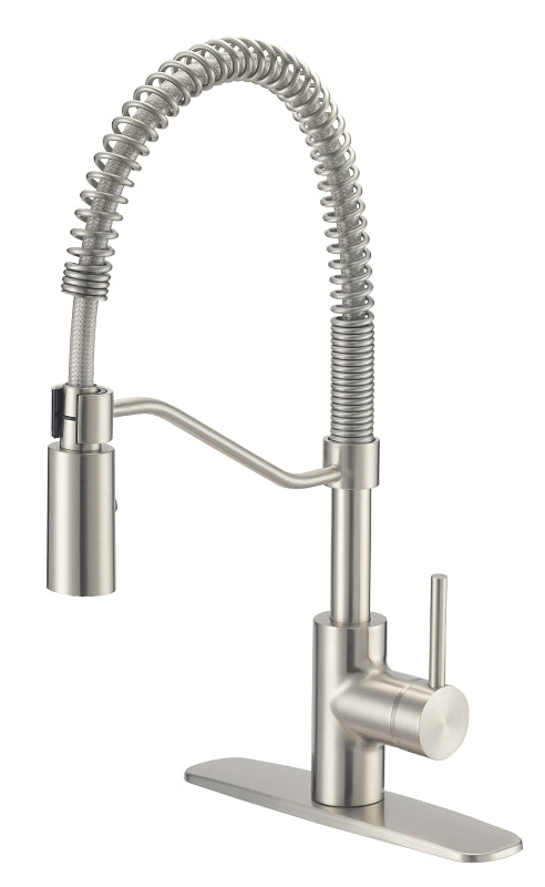 Boston Harbor FP4A0096NP Spring Pull-Down Kitchen Faucet, 1.8 gpm, 1-Handle, 1 or 3-Faucet Hole