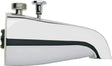 Plumb Pak PP825-32 Bathtub Spout with Diverter, 4-3/8 in W, 8 in H, 3/4 in Connection, IPS, Chrome Plated