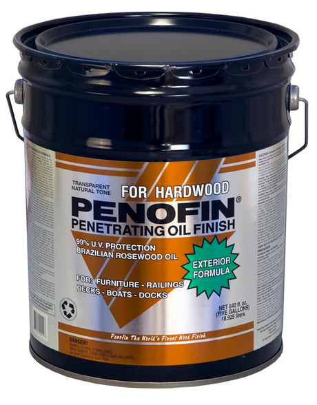 Penofin F5XHW5G Stain, Transparent, Natural, Liquid, 5 gal Can