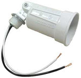 Hubbell 5606-6 Lamp Holder, Adjustable, Weatherproof, 5 in L x 2.094 in W x 2.094 in H Dimensions, White
