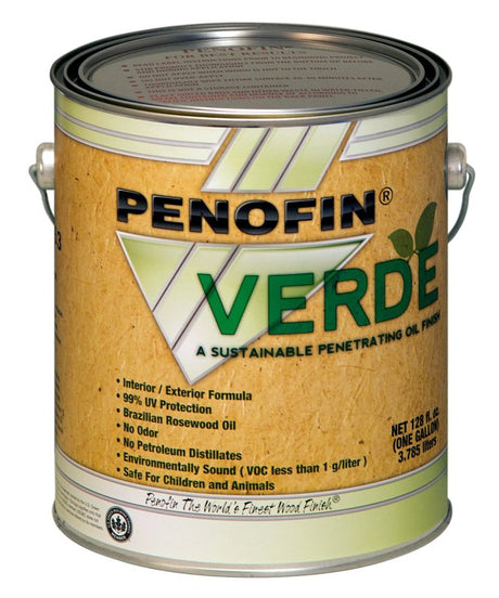 Penofin VERDE F0VCEGA Stain, Cedar, Liquid, 1 gal, Pack of 4