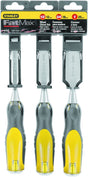 STANLEY Thru-Tang Series 16-970 Chisel Set, 3-Piece, Yellow