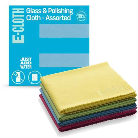 E-Cloth Microfiber Glass and Polish Cloth 16 in. W X 20 in. L 4 pk, Pack of 5