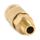 Forney Brass Air Coupler 1/4 in. Male X 1/4 in. 1 pc