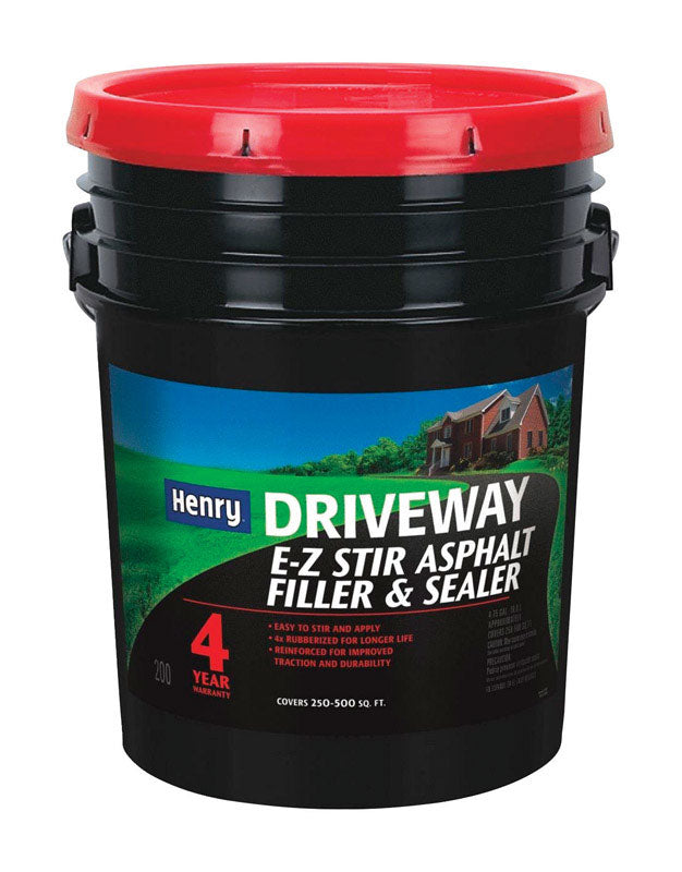 Henry HE200074 Filler and Sealer, Liquid, Black/Brown, 4.75 gal Pail