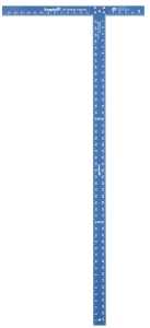 Empire 410-48 Drywall T-Square, 48 in L, 1/4 in Thick, SAE Graduation, Aluminum