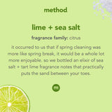 Method Lime and Sea Salt Scent All Purpose Cleaner Liquid 28 oz, Pack of 8