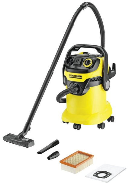 Karcher WD5/P 1.348-197.0 Wet and Dry Vacuum Cleaner, 6.6 gal Vacuum, 73 dBA, Pleated Filter, 1800 W, 120 V