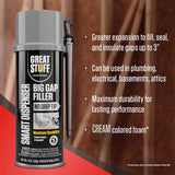 Great Stuff Smart Dispenser Ivory Polyurethane Insulating Foam Sealant 12 oz, Pack of 12