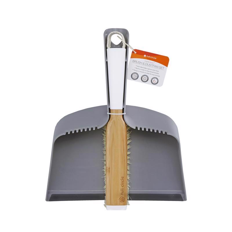 Full Circle Clean Team Bamboo/Plastic Handheld Dustpan and Brush Set
