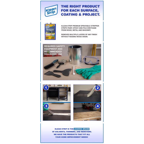 Klean Strip Sprayable Fast Paint and Varnish Stripper 1 gal, Pack of 4