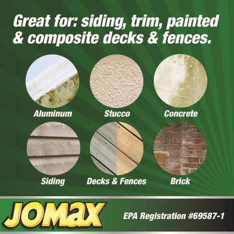 Zinsser Jomax House Cleaner and Mildew Killer 1 gal, Pack of 4