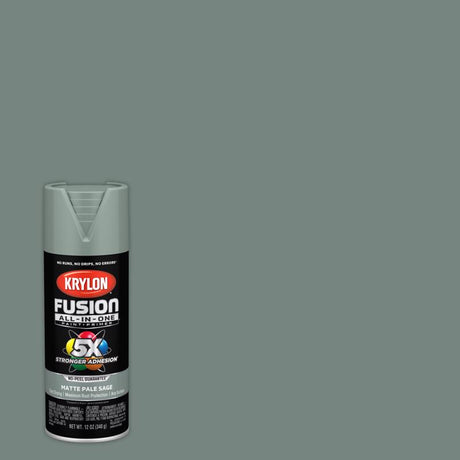 Krylon Fusion All-In-One Matte Pale Sage Paint+Primer Spray Paint 12 oz, Pack of 6