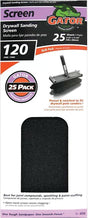 Gator 3302 Sanding Screen, 11-1/4 in L, 4-1/4 in W, 120 Grit, Medium, Silicone Carbide Abrasive