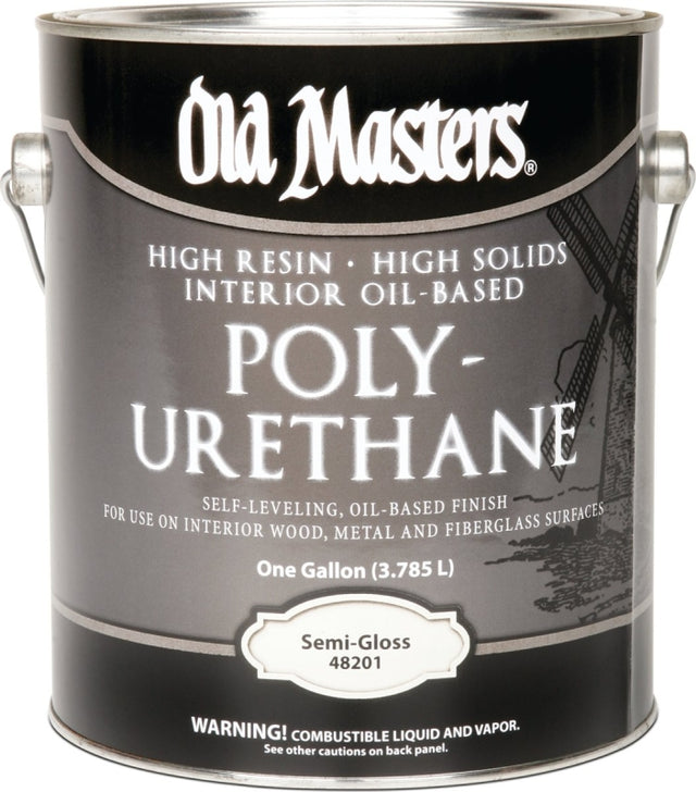 Old Masters 48201 Polyurethane, Oil Base, Clear, Semi-Gloss, Liquid, 1 gal Can, 0.94 Specific Gravity, Pack of 2