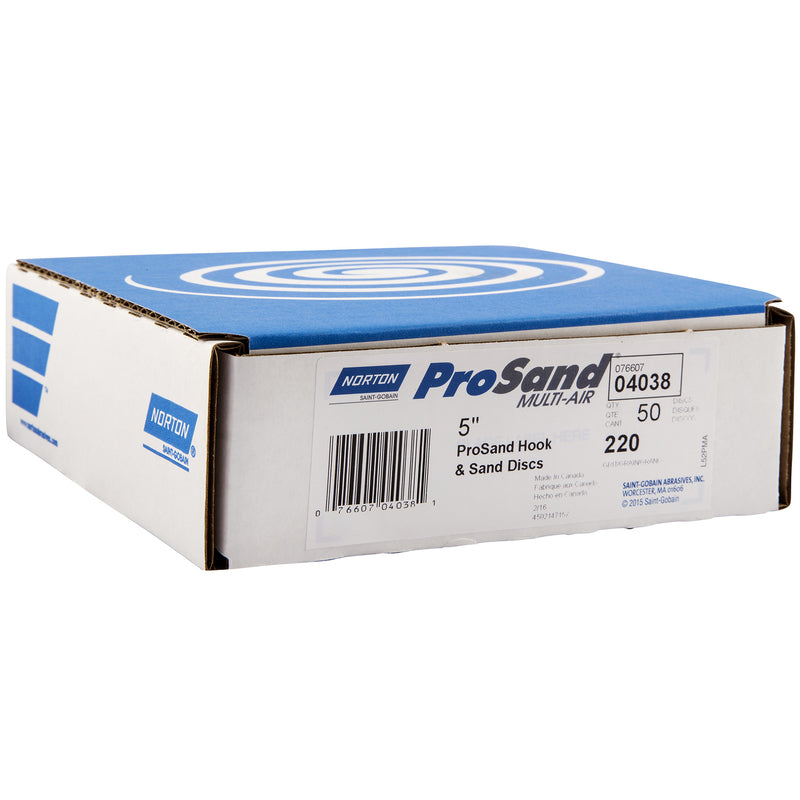 Norton ProSand 5 in. Ceramic Alumina Hook and Loop A975 Sanding Disc 220 Grit Very Fine 50 pk