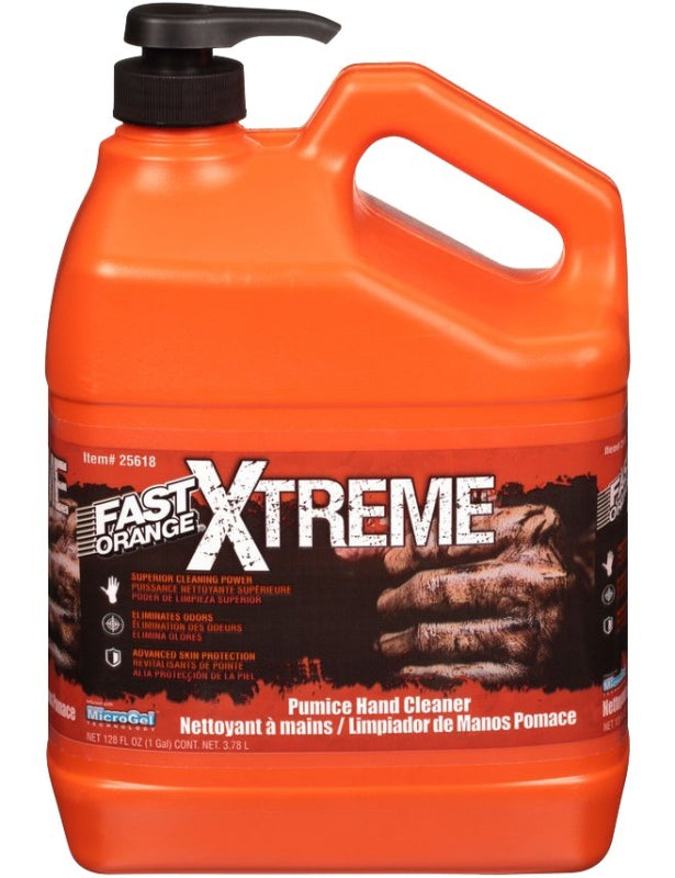 Fast Orange 25618 Hand Cleaner with Pump, Liquid, White, Citrus, 1 gal Bottle