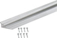 M-D 70318 Cove Molding with Nail, 1-1/8 in W, 3/8 in H, Aluminum, Silver