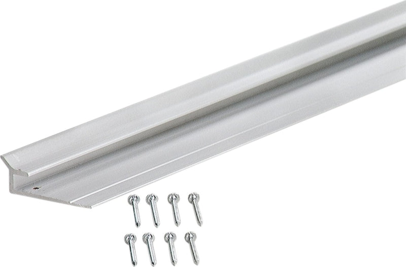 M-D 70318 Cove Molding with Nail, 1-1/8 in W, 3/8 in H, Aluminum, Silver