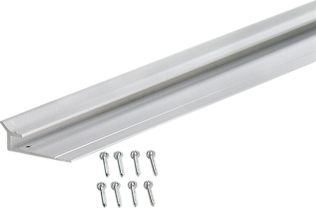M-D 70318 Cove Molding with Nail, 1-1/8 in W, 3/8 in H, Aluminum, Silver