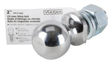 Vulcan HBB10 Hitch Ball, 2 in Dia Ball, 1 in Dia Shank, 6,000 lb Gross Towing, Pack of 6