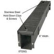 Marshall Stamping 6TDSG4 Drain Grate, 4 ft L, 6 in W, Steel, Red