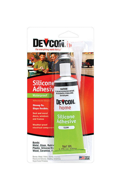 Devcon 12045 Adhesive, Paste, Vinegar, Clear, 1 oz, Tube, Pack of 12