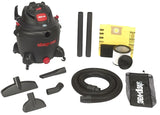 Shop-Vac 8252605 Wet/Dry Vacuum, 16 gal Vacuum, 150 cfm Air, Cartridge, Disposable Filter, 6.5 hp, 120 VAC