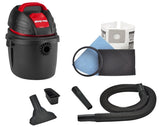 Shop-Vac 9303511 Wet/Dry Vacuum, 2.5 gal Vacuum, 60 cfm Air, 2.5 hp, 120 VAC, Black Housing