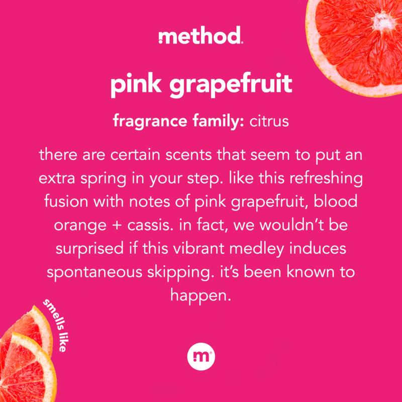 Method Pink Grapefruit Scent All Purpose Cleaner Wipes 6.17 oz, Pack of 6