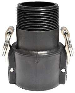 Green Leaf B Series 100B Camlock Coupling, 1 in, Female x MNPT, 125 psi Pressure, Polypropylene