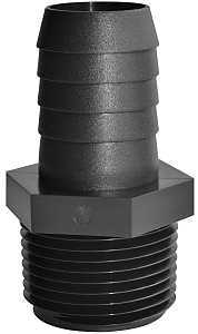 Green Leaf A1814P Straight Adapter, 1/8 x 1/4 in, MNPT x Hose Barb, Polypropylene