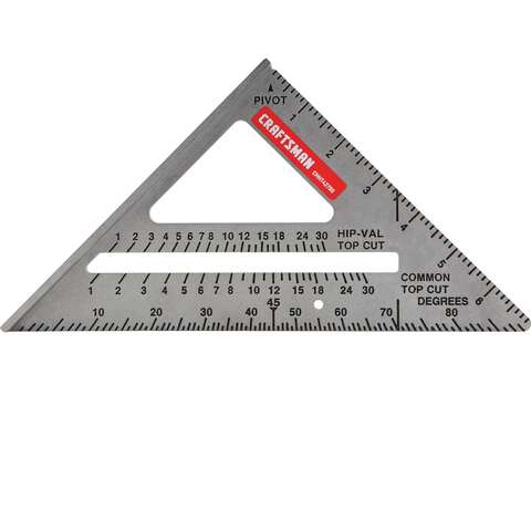 Craftsman 7 in. L X 7 in. H Aluminum Rafter Square