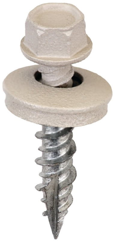 Acorn International SW-MW1LG250 Screw, High-Low, Twin Lead Thread, Hex Drive, Self-Tapping, Light Gray, 250/BAG