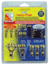 OOK 50918 Picture Hanging Kit, 5 to 100 lb, Steel, Brass, Gold