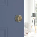 Kwikset 665 Series 665 5 SMT Deadbolt, 3 Grade, Keyed Key, Zinc, Antique Brass, 2-3/8 to 2-3/4 in Backset
