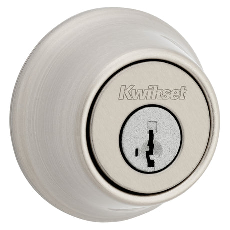 Kwikset 660 Series 660 15 SMT Deadbolt, 3 Grade, Keyed Key, Zinc, Satin Nickel, 2-3/8 to 2-3/4 in Backset, KW1 Keyway
