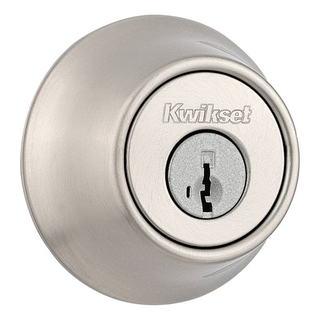 Kwikset 660 Series 660 15 SMT Deadbolt, 3 Grade, Keyed Key, Zinc, Satin Nickel, 2-3/8 to 2-3/4 in Backset, KW1 Keyway