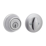 Kwikset 660 Series 660M 26D SMT C Deadbolt, 3 Grade, Keyed Key, Zinc, Satin Chrome, 2-3/8 to 2-3/4 in Backset