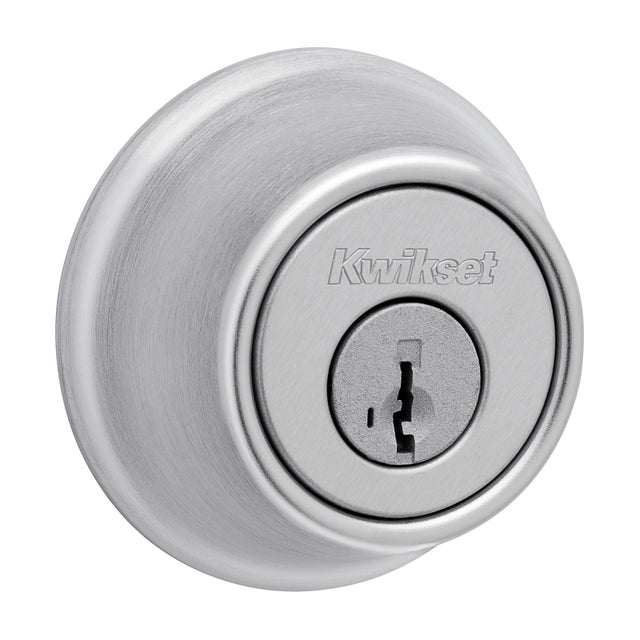 Kwikset 660 Series 660M 26D SMT C Deadbolt, 3 Grade, Keyed Key, Zinc, Satin Chrome, 2-3/8 to 2-3/4 in Backset