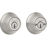 Kwikset 600 Series 665 15 RCAL RCS/5303 Deadbolt, 3 Grade, Keyed Key, Zinc, Satin Nickel, 2-3/8 to 2-3/4 in Backset