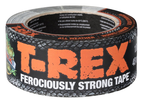 T-Rex 241309 Duct Tape, 12 yd L, 1.88 in W, Cloth Backing, Gunmetal Gray