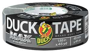 Duck 240201 Duct Tape, 45 yd L, 1.88 in W, Silver