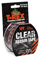 T-Rex 241535 Repair Tape, 9 yd L, 1.88 in W, Clear