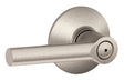 Schlage F Series F40VBRW619 Privacy Lever, Mechanical Lock, Satin Nickel, Metal, Residential, 2 Grade, ADA Compliant
