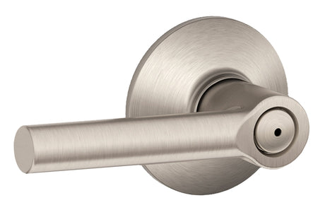 Schlage F Series F40VBRW619 Privacy Lever, Mechanical Lock, Satin Nickel, Metal, Residential, 2 Grade, ADA Compliant