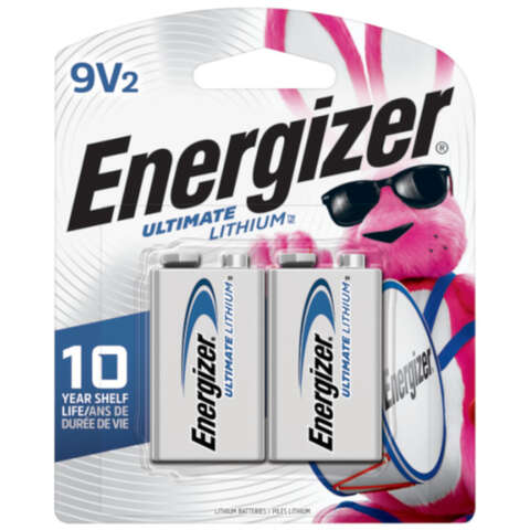 Energizer Ultimate Lithium 9-Volt Battery 2 pk