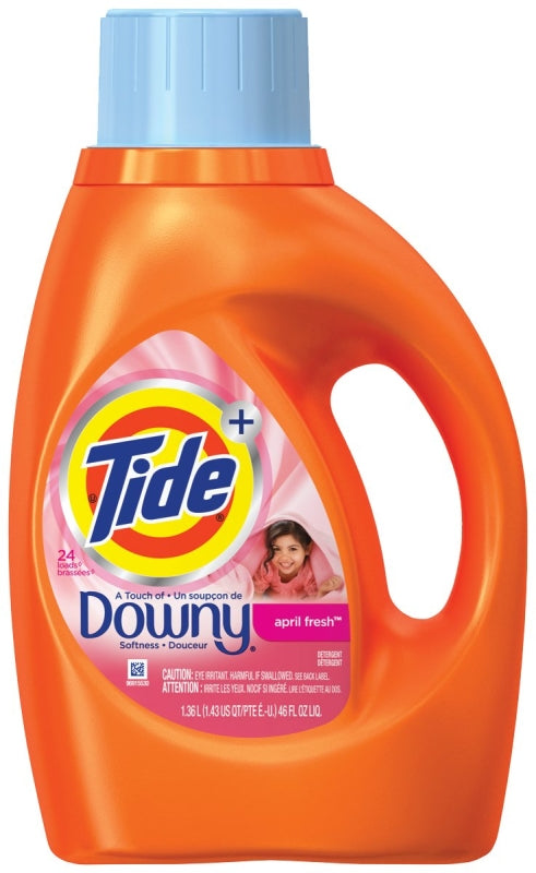 Tide Plus A Touch of Downy Series 80763421 Regular Laundry Detergent, 42 fl-oz Bottle, Liquid, April Fresh