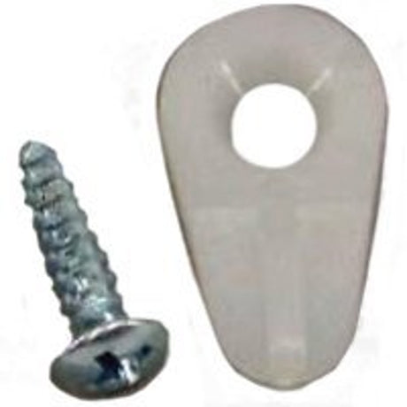 US Hardware WP-8830C Screen Clip, 1/2 in, Nylon, 8 CD, White