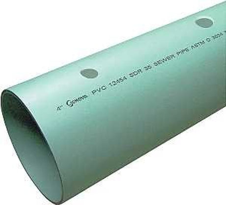 PIPE SEWER PERF GREEN 6INX10FT